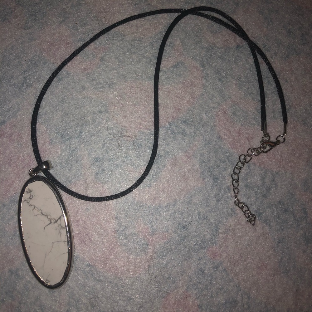 White stone necklace